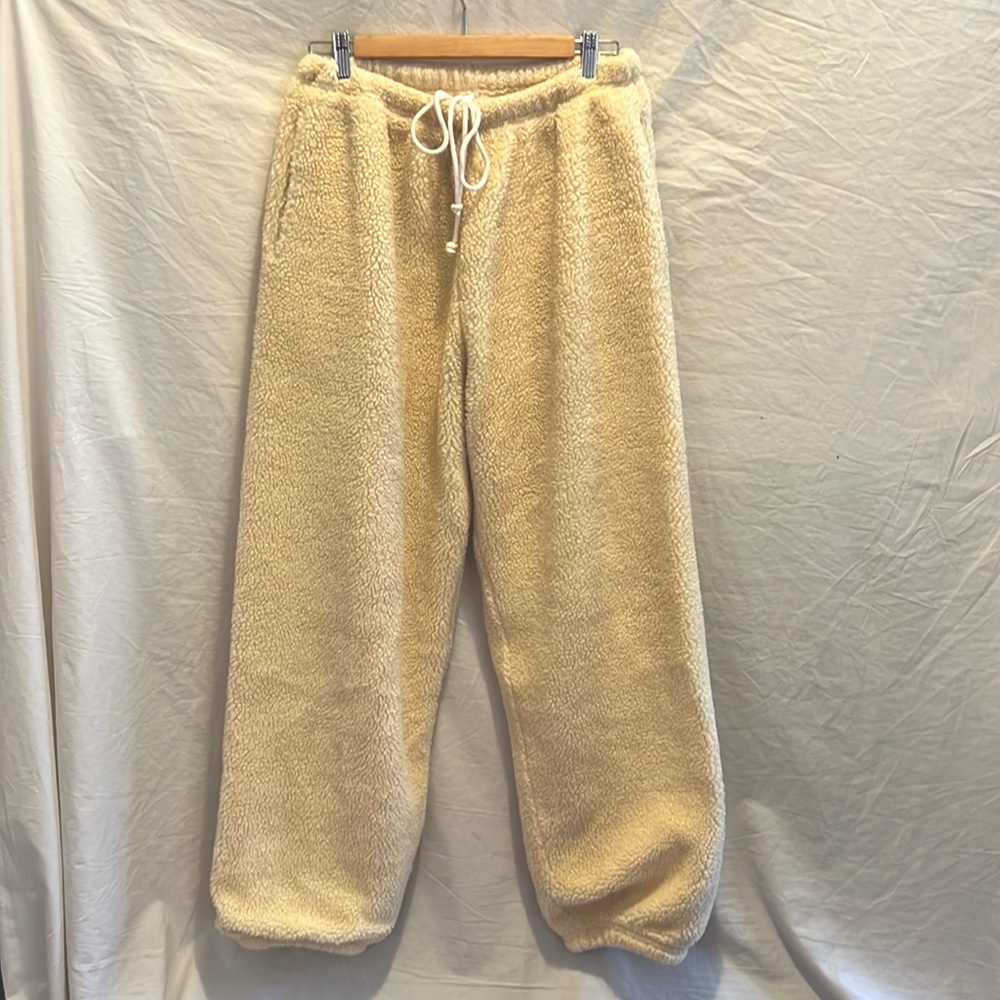 Los Angeles Apparel Sherpa sweatpants, cream